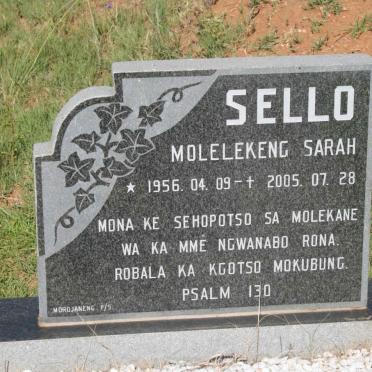 SELLO Molelekeng Sarah 1956-2005