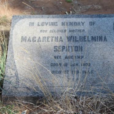 SEPHTON Magaretha Wilhelmina nee AUCAMP 190?-19?5