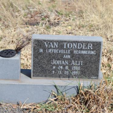 TONDER Johan Alit, van 1908-1997