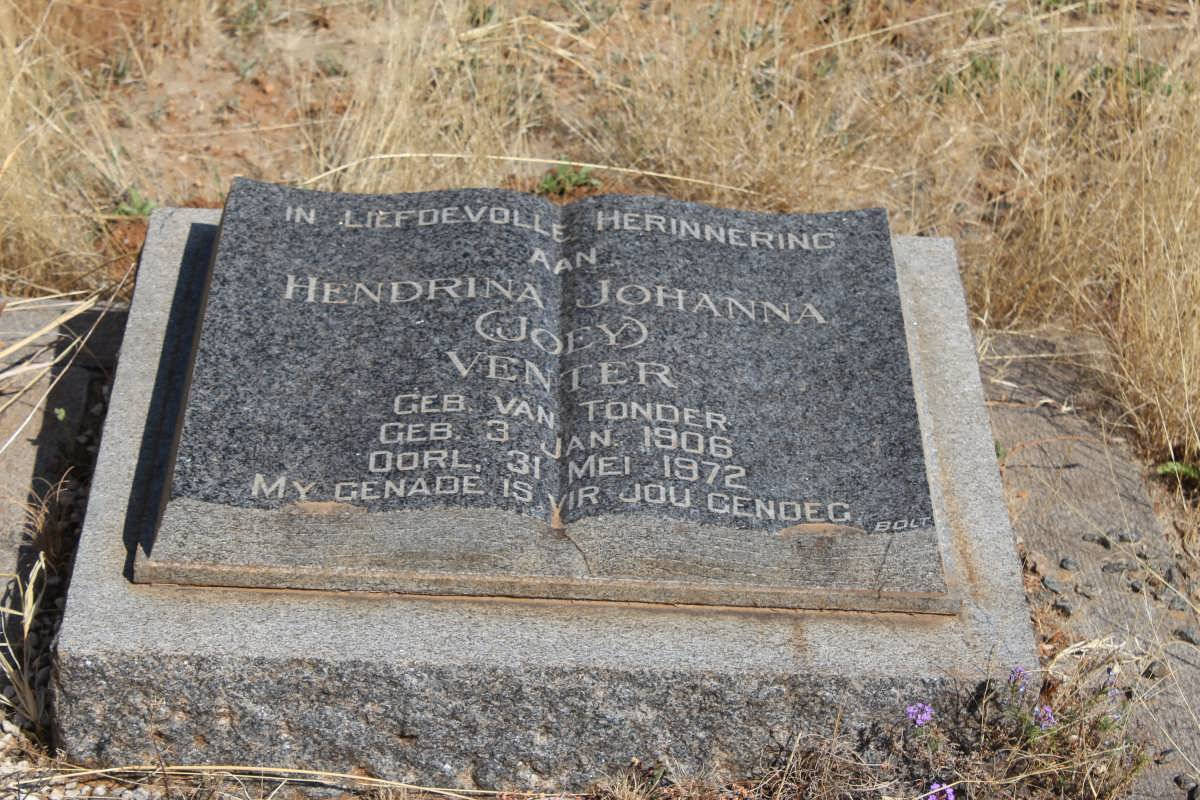 VENTER Hendrina Johanna nee VAN TONDER 1906-1972