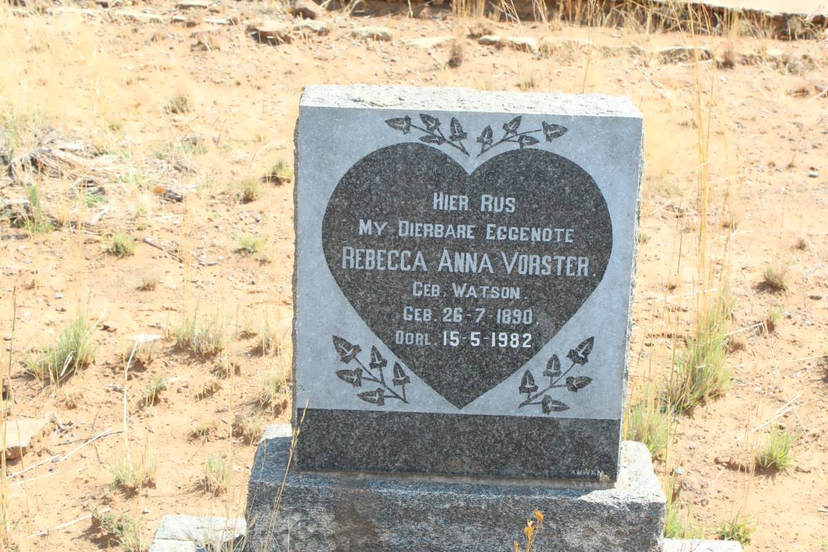 VORSTER Rebecca Anna nee WATSON 1890-1982
