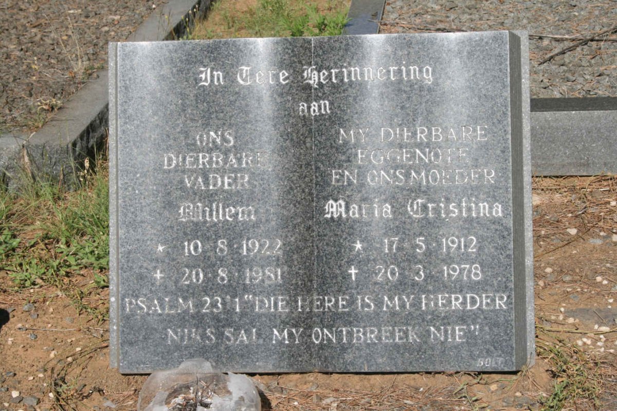 ? Willem 1922-1981 &amp; ? Maria Christina 1912-1978