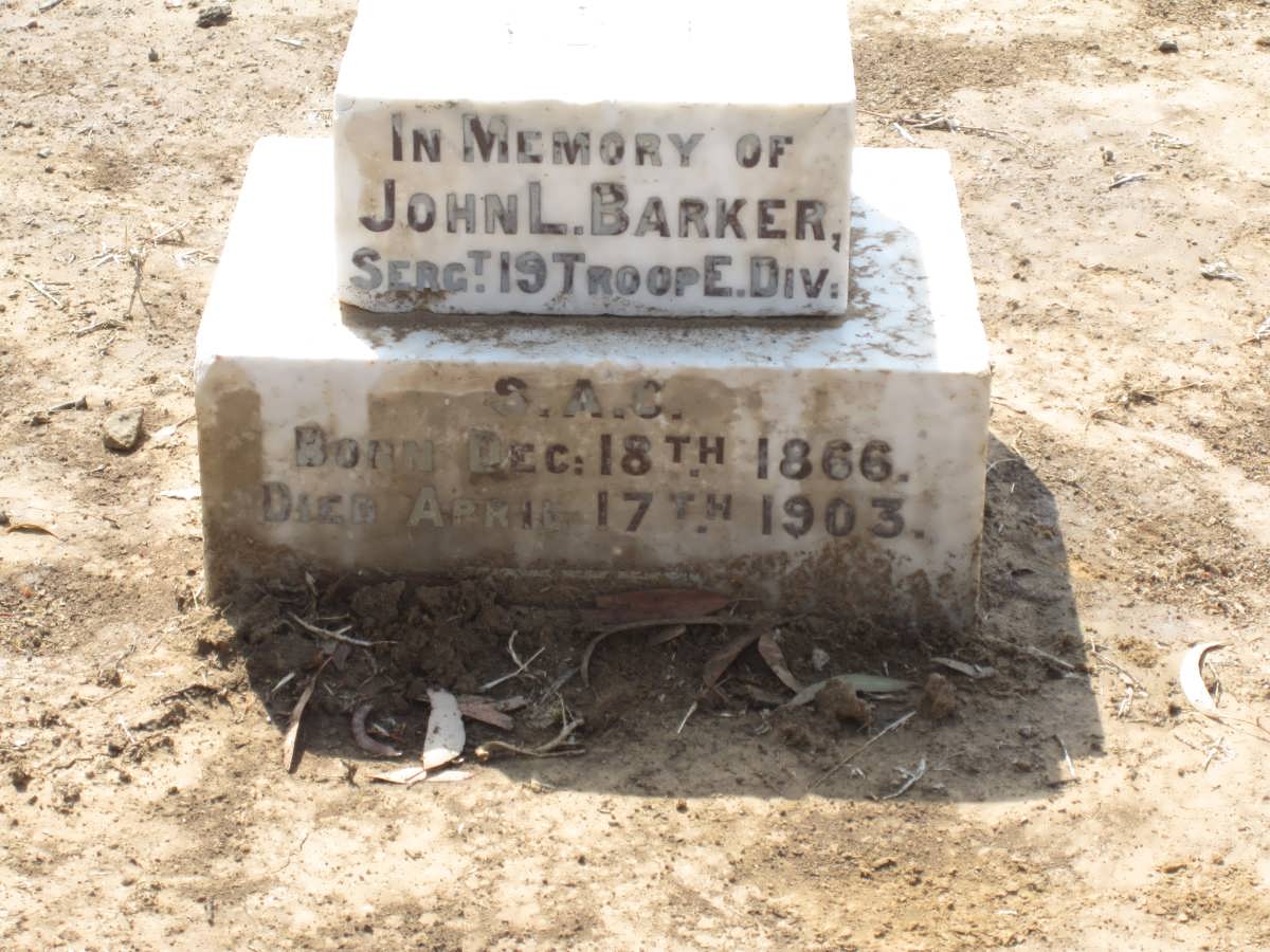 BARKER John L. 1866-1903