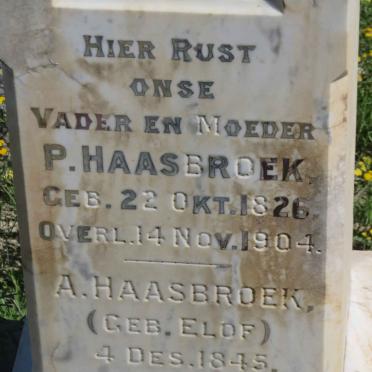 HAASBROEK P. 1826-1904 &amp; A. ELOF 1845-1927