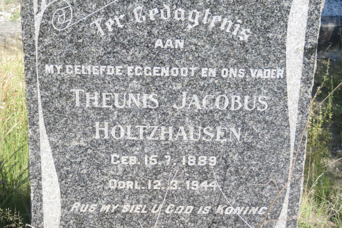 HOLTZHAUSEN Theunis Jacobus 1889-1944