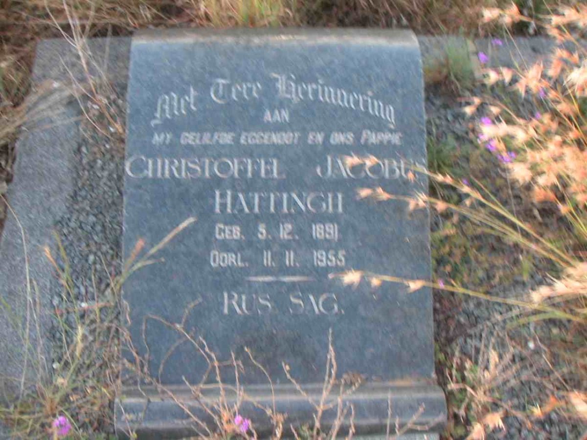 HATTINGH Christoffel Jacobus 1891-1955