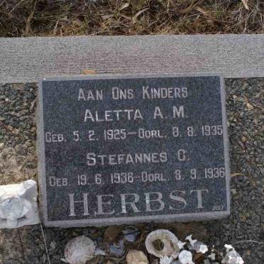 HERBST Aletta A.M. 1925-1935 :: HERBST Stefannes G. 1936-1936