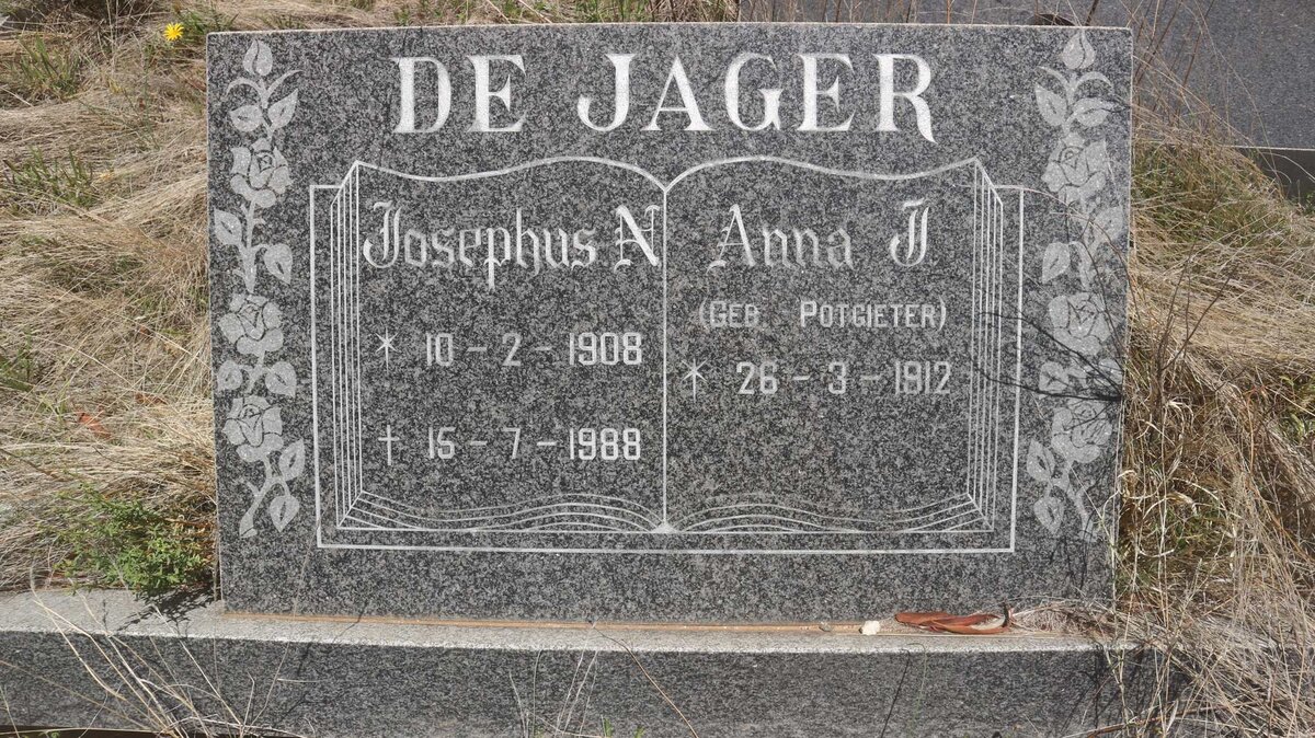 JAGER Josephus N., de 1908-1988 &amp; Anna J. POTGIETER 1912-
