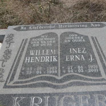 KRUGER Willem Hendrik 1923-1998 &amp; Inez Erna J. 1926-2001