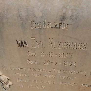 KLEINHANS Van Zyl 1927-1947 :: KLEINHANS David Jacobus 1912-1924