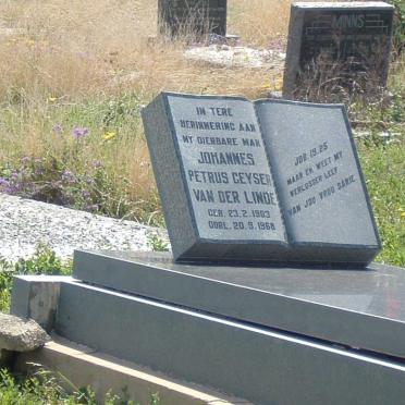 LINDE Johannes Petrus Geyser, van der 1903-1968