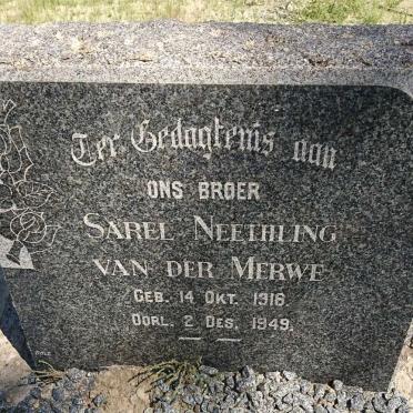 MERWE Sarel Neethling, van der 1916-1949
