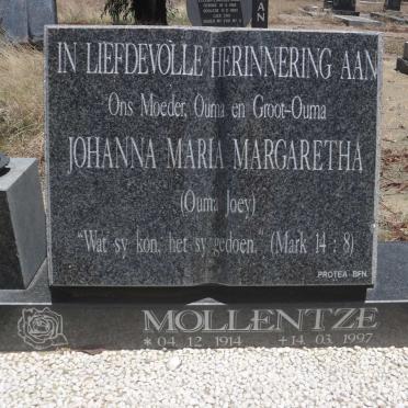 MOLLENTZE Johanna Maria Margaretha 1914-1997