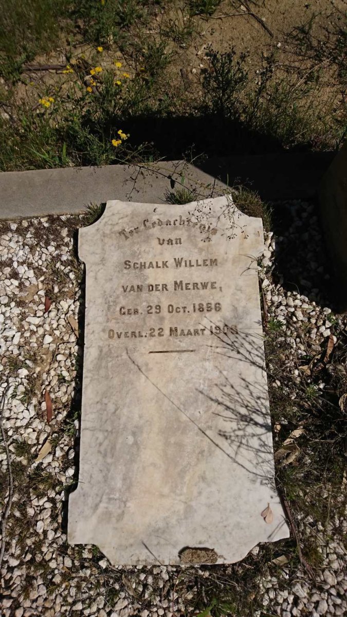 MERWE Schalk Willem, van der 1856-190?