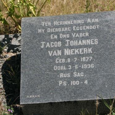 NIEKERK Jacobus Johannes, van 1877-1936