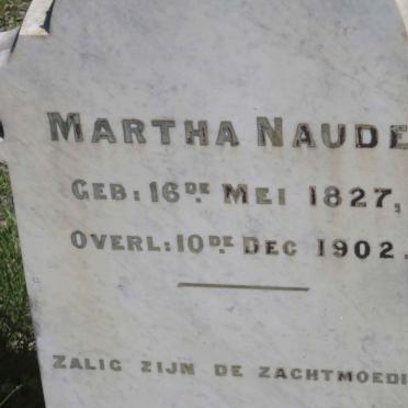 NAUDE Martha 1827-1902