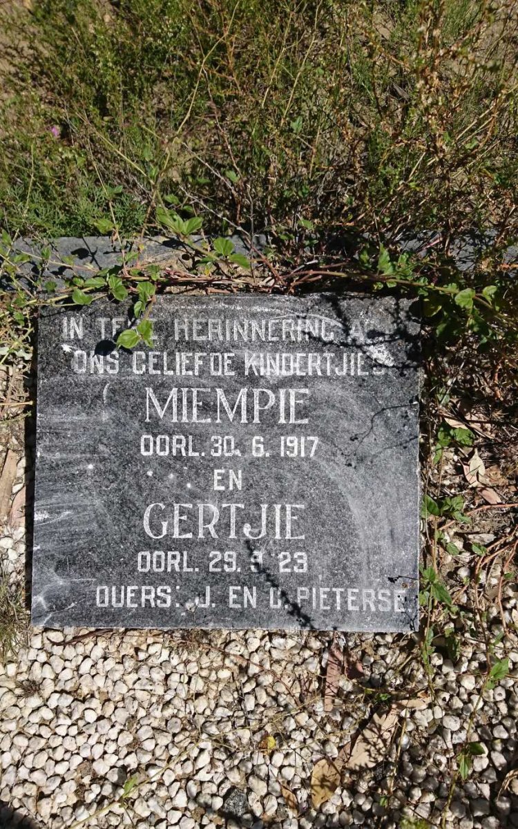 PIETERSE Miempie -1917 :: PIETERSE Gertjie -1923