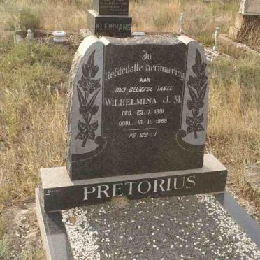 PRETORIUS Wilhelmina J.M. 1891-1968