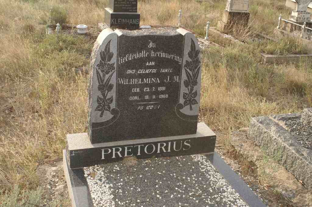 PRETORIUS Wilhelmina J.M. 1891-1968