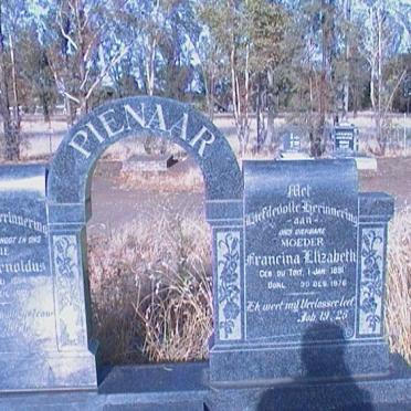 PIENAAR Jacob Arnoldus 1894-1960 &amp; Francina Elizabeth DU TOIT 1891-197?