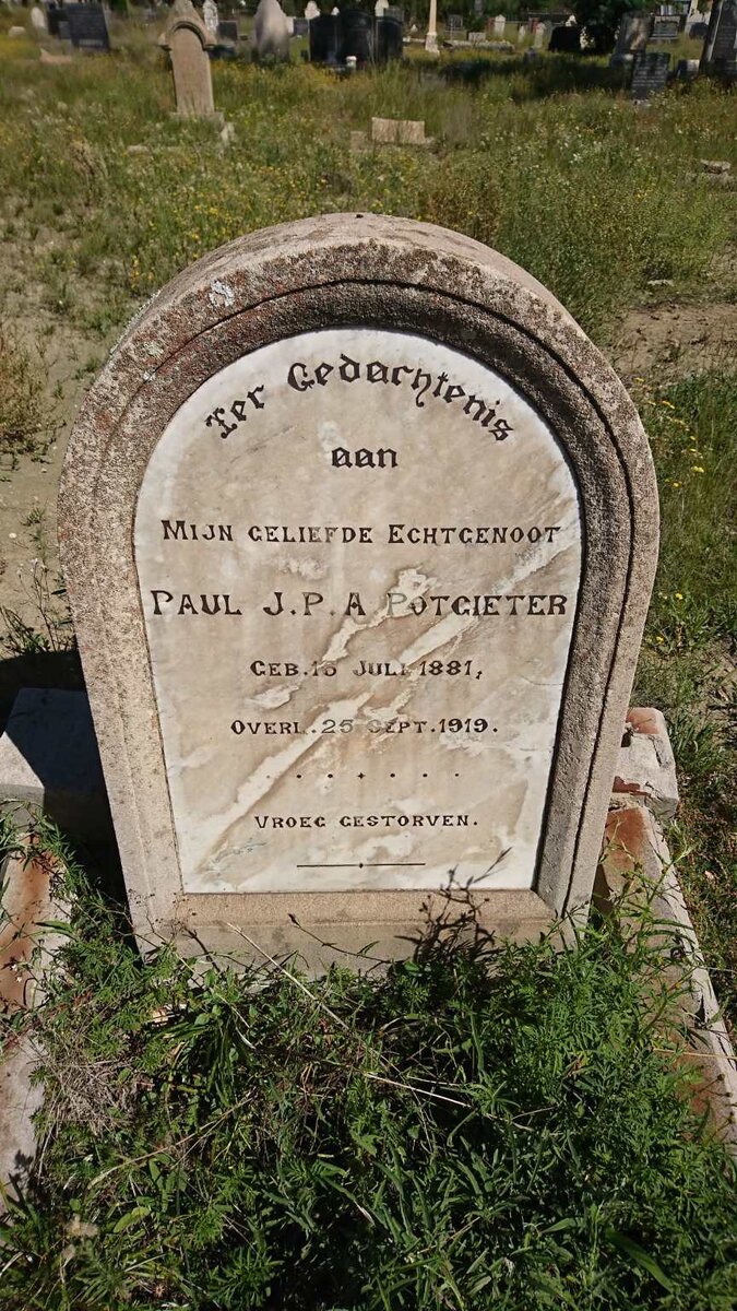 POTGIETER Paul J.P.A. 1881-1919