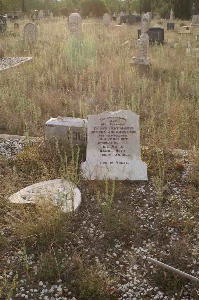 ROUX Gesiena Johanna nee VAN VUUREN 1872-1925