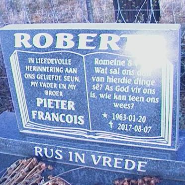 ROBERTS Pieter Francois 1963-2017