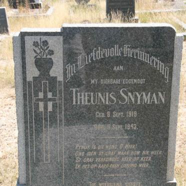 SNYMAN Theunis 1919-1943