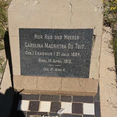 TOIT Carolina Magrietha, du nee ERASMUS 1894-1915