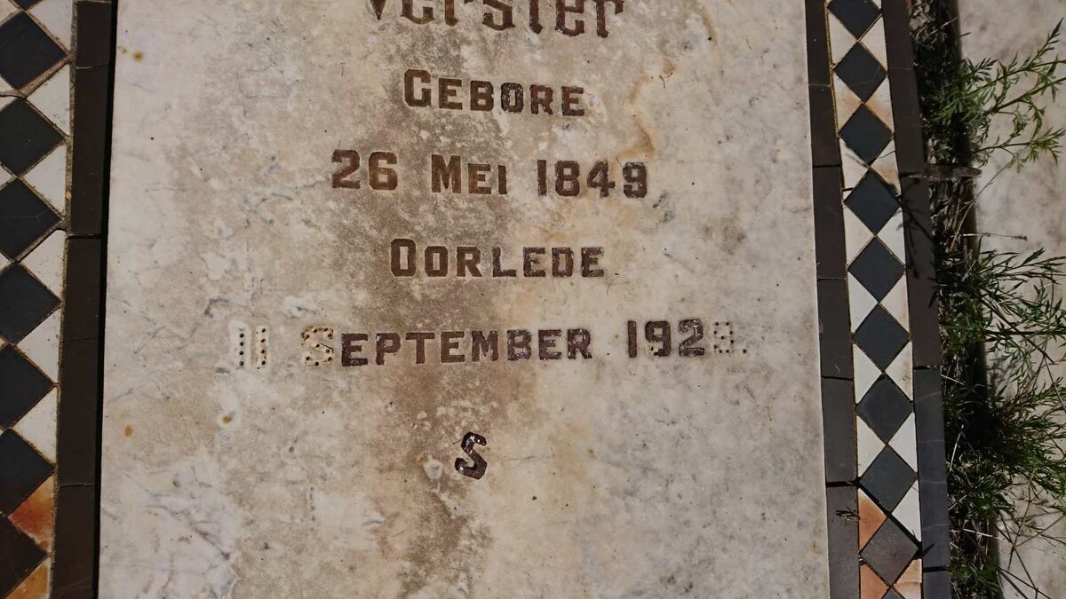 VERSTER Gerrit Pieter 1849-1929 &amp; Louisa Helena OLIVIER 1853-1922