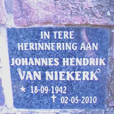 NIEKERK Johannes Hendrik, van 1942-2010
