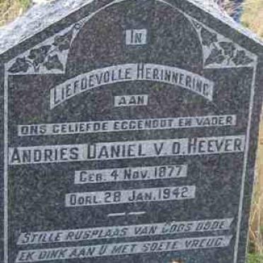 HEEVER Andries Daniel, v.d. 1877-1942