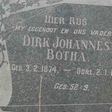 BOTHA Dirk Johannes 1874-1963