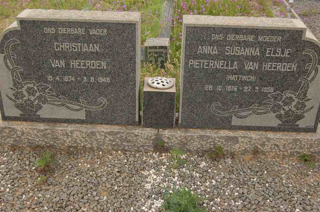 HEERDEN Christiaan, van 1874-1948 &amp; Anna Susanna Elsje Pieternella HATTINGH 1876-1958