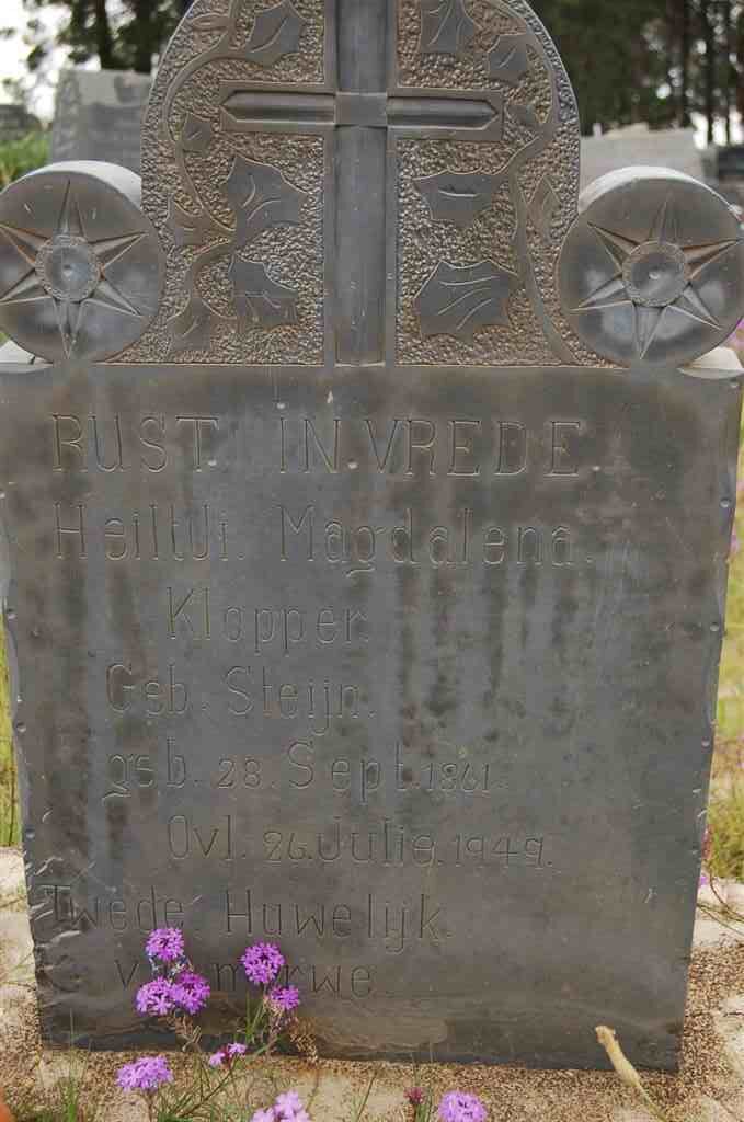 KLOPPER Heiltji Magdalena nee STEIJN 1861-1949