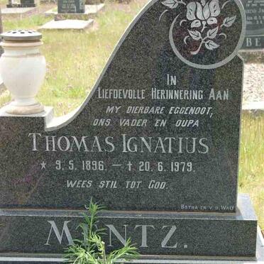 MENTZ Thomas Ignatius 1896-1979