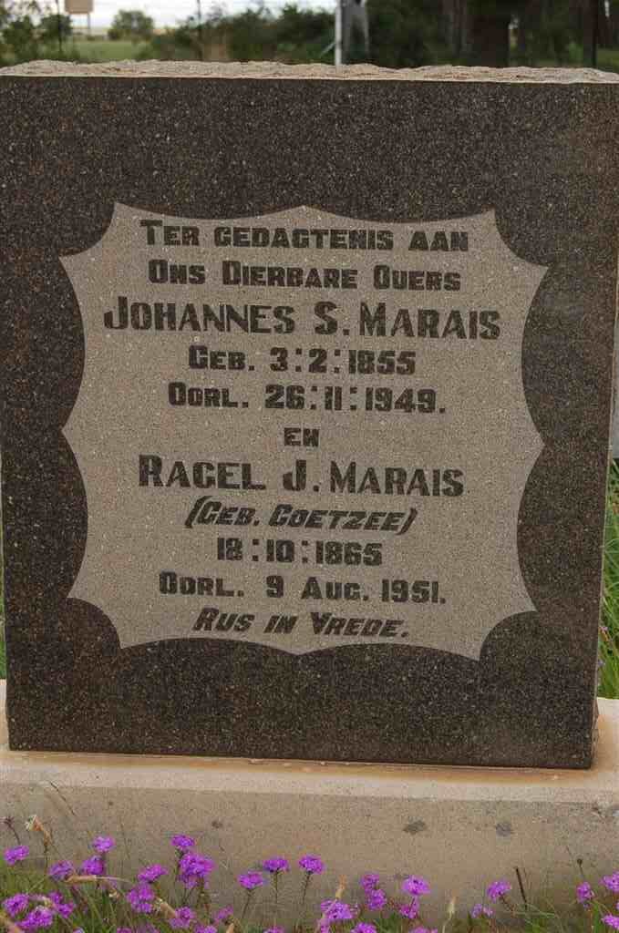 MARAIS Johannes S. 1855-1949 &amp; Ragel J. COETZEE 1865-1951