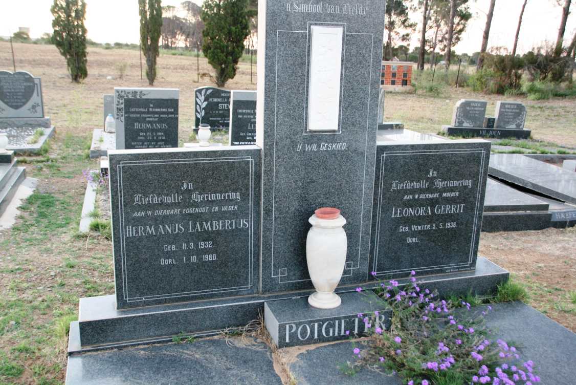 POTGIETER Hermanus Lambertus 1932-1980 & Leonora Gerrit VENTER 1938-