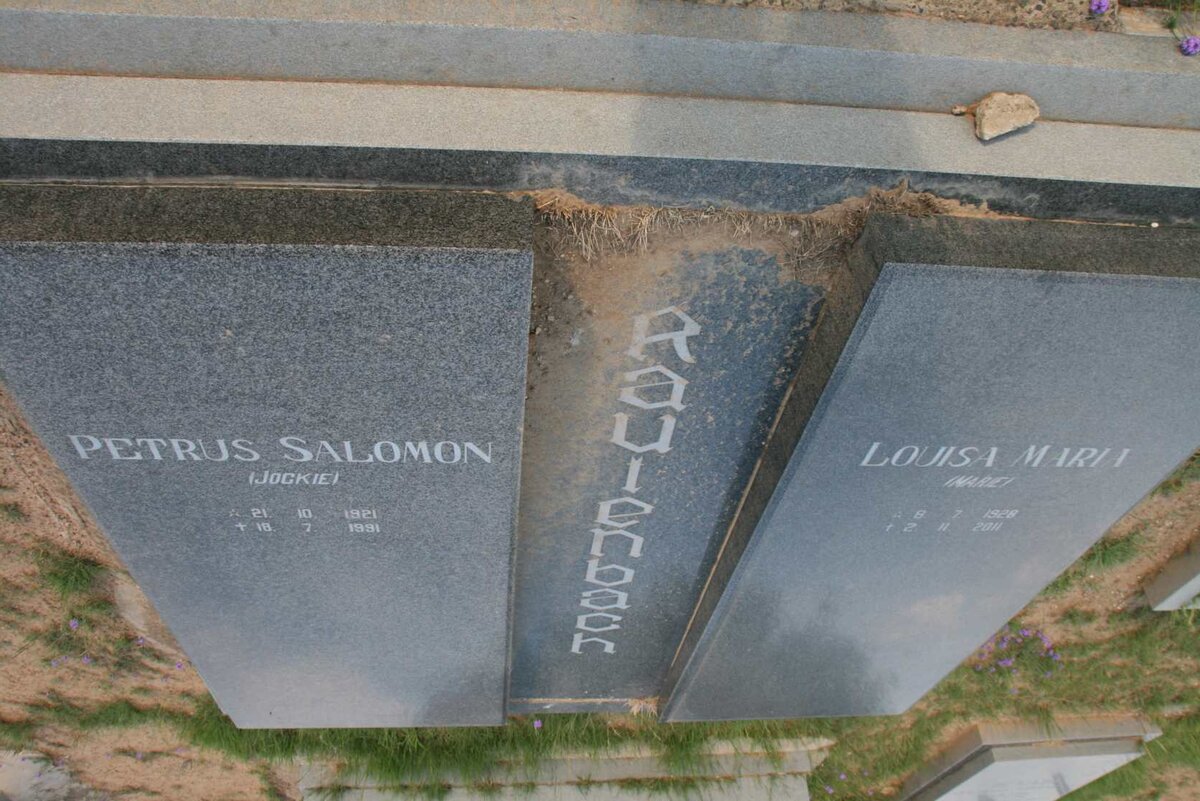 RAUTENBACH Petrus Salomon 1921-1991 &amp; Louisa Maria 1928-2011