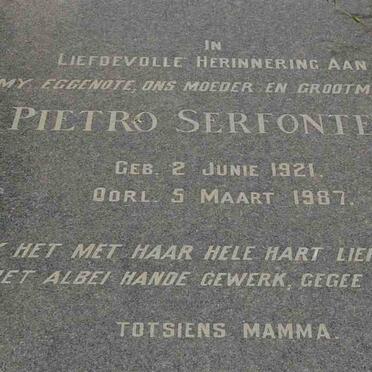 SERFONTEIN Pietro 1921-1987