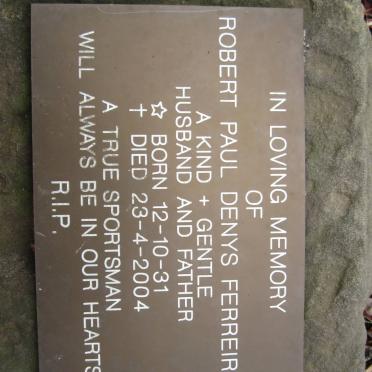 FERREIRA Robert Paul Denys 1931-2004