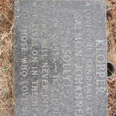 KLOPPER Salmon Johannes 1959-1991