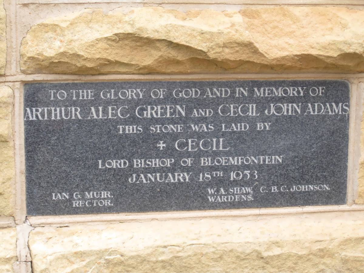 GREEN Arthur Alec :: ADAMS Cecil John