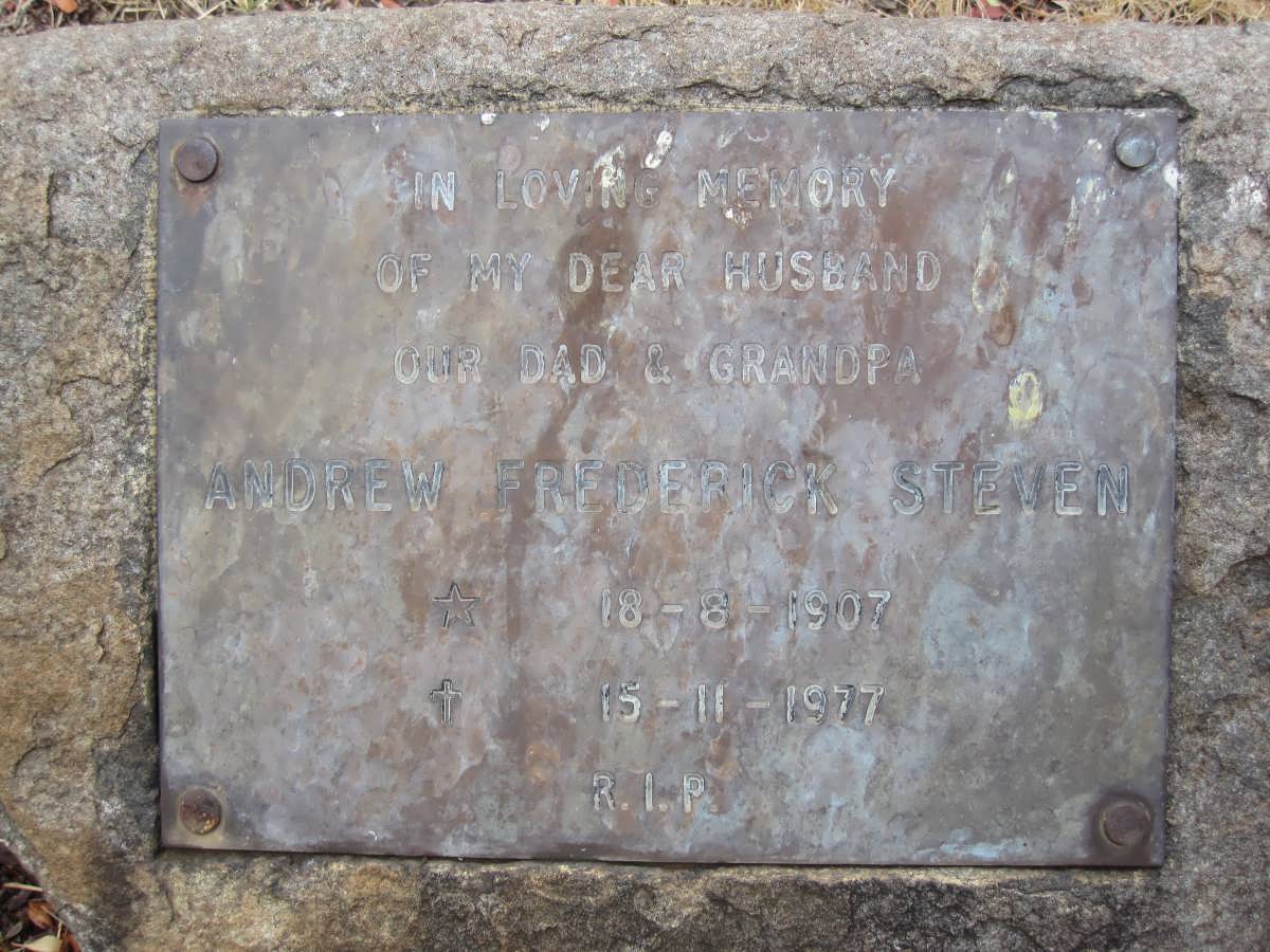 STEVEN Andrew Frederick 1907-1977