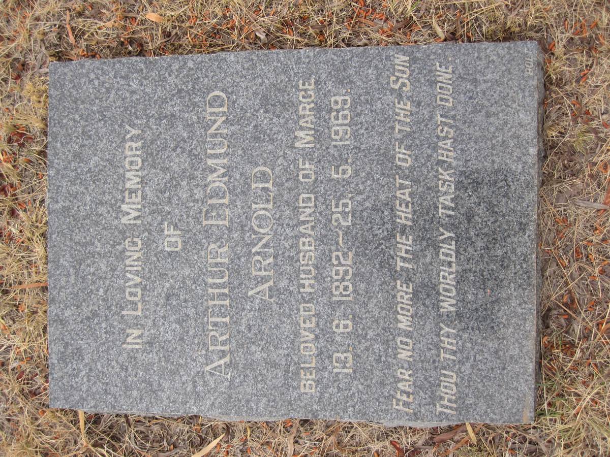 ARNOLD Arthur Edmund 1892-1969