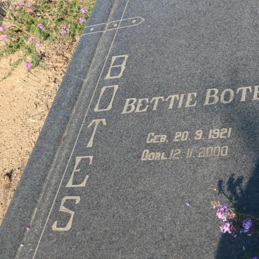 BOTES Bettie 1921-2000