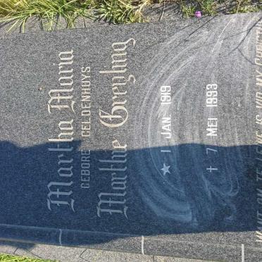 GREYLING Martha Maria nee GELDENHUYS 1919-1993