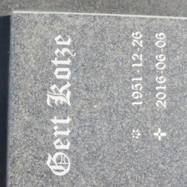 KOTZE Gert 1951-2016