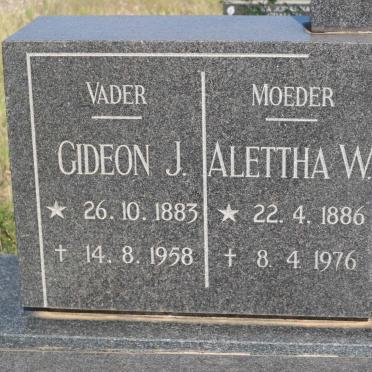 NEL Gideon J. 1883-1958 &amp; Alettha W. 1886-1976