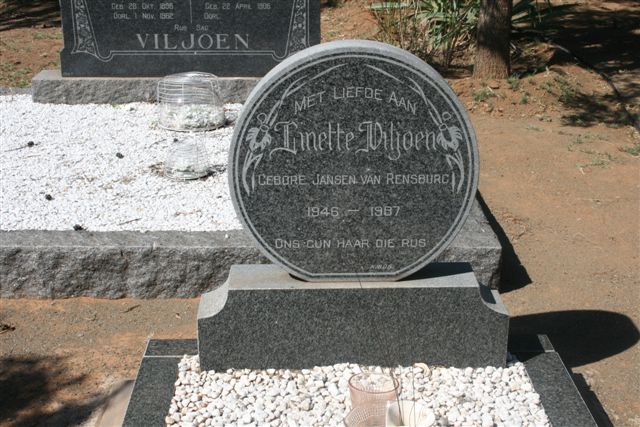 VILJOEN Linette nee JANSEN VAN RENSBURG 1946-1987